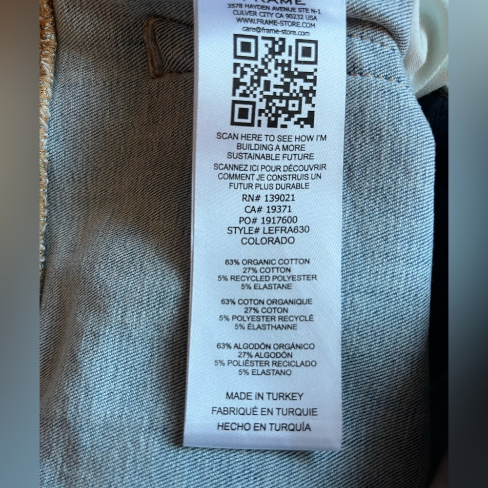 Frame Denim Sky Blue High Rise Flare Jeans - Picture 6 of 6